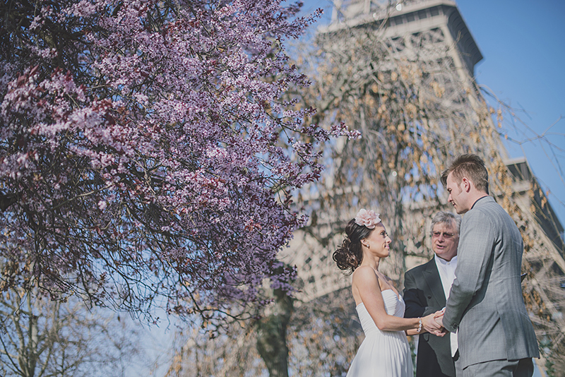 wedding at the Eiffel Tower, Ceremony at the Eiffel Tower, 
