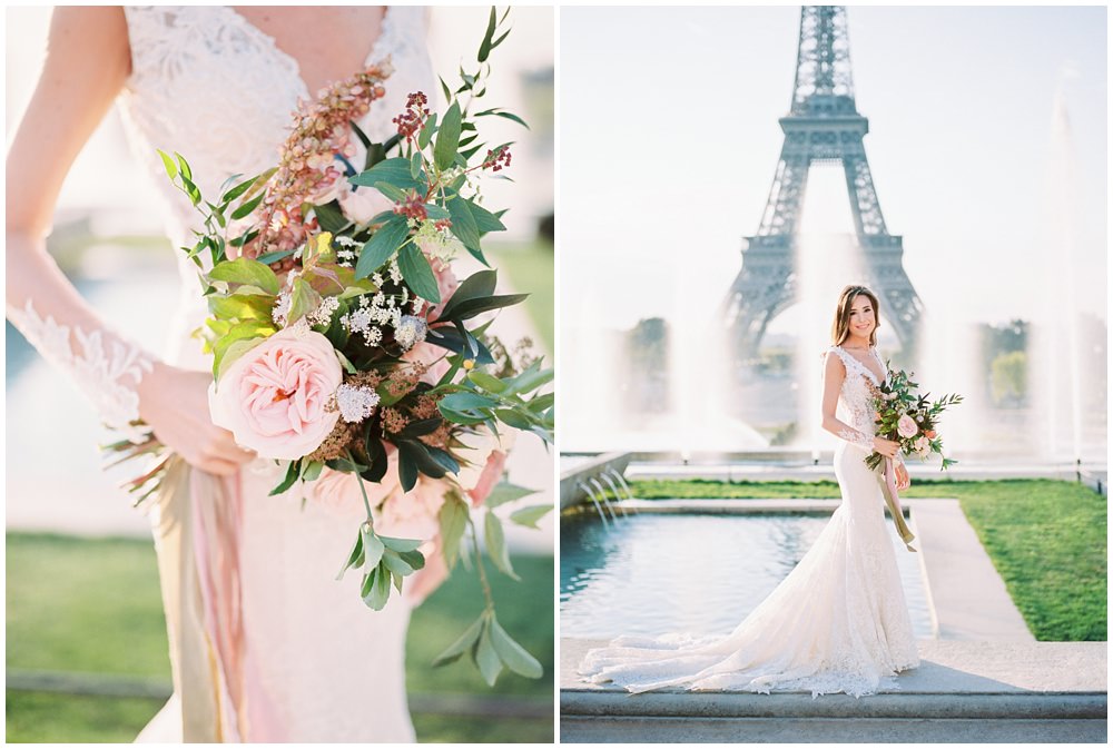 paris wedding photographer, elope to paris, paris wedding flowers, wedding photographer claire morris, 