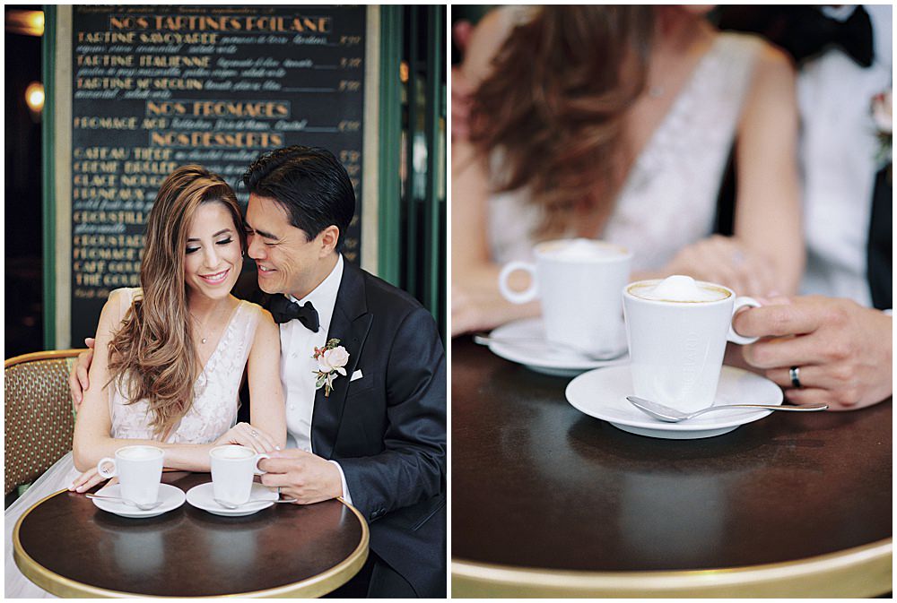 Paris cafe wedding photograph, Paris cafe couples photoshoot, Paris cafe, Paris wedding photographer