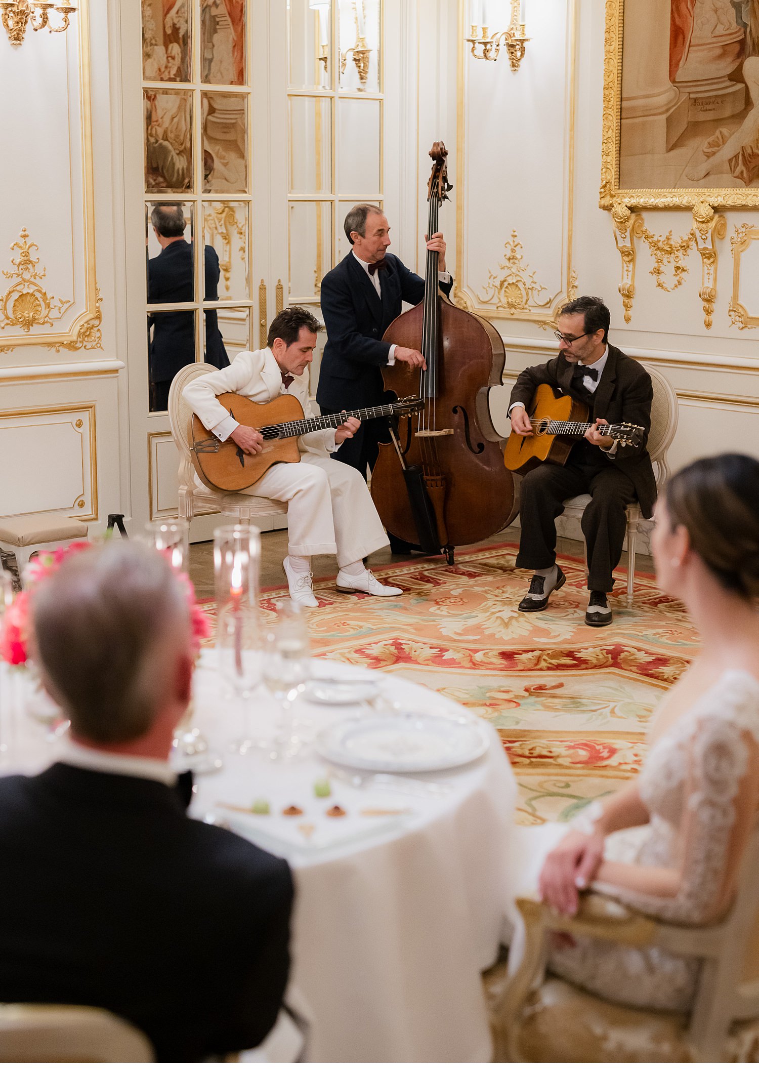 Elopement at the Ritz, Elope to Paris, Paris Photographer, Jazz around Midnight play for the bride and groom on their elopement,