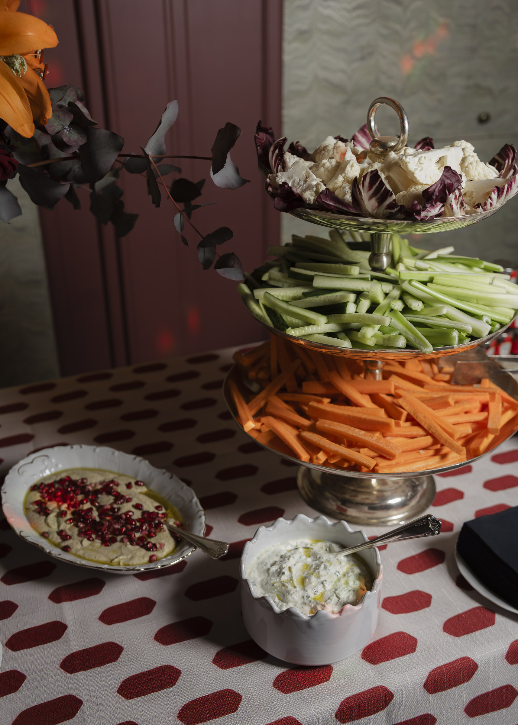 food and drink at wedding reception at Le Grand Mazarin