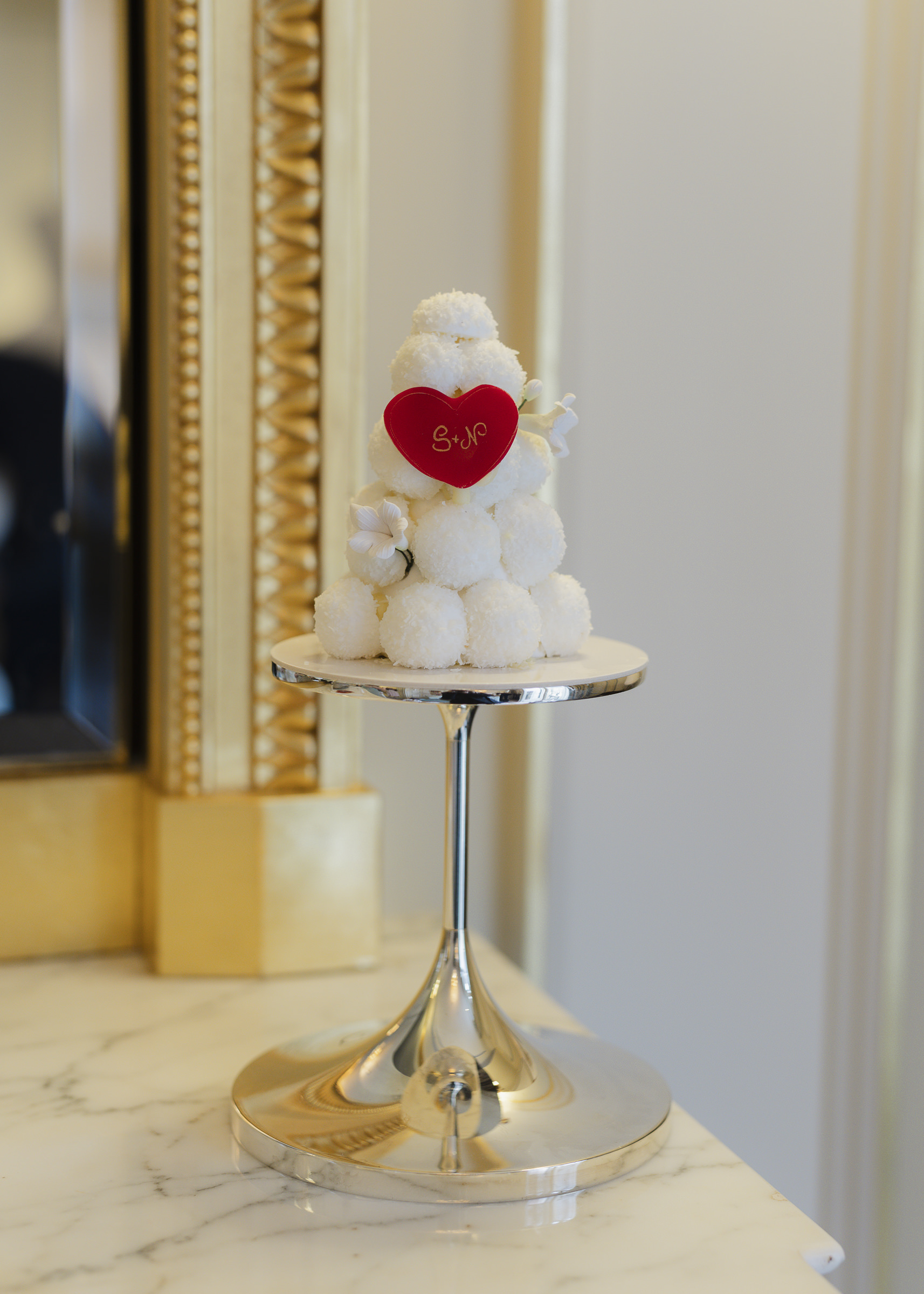 wedding room suite details for an intimate Paris celebration