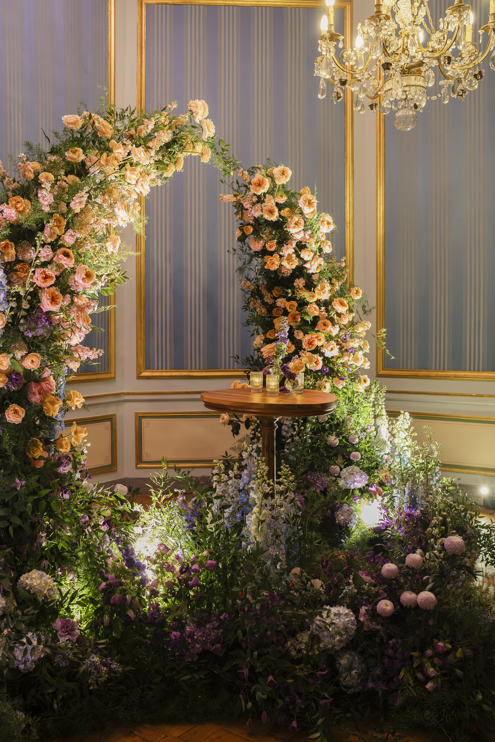 hotel d'evreux Paris spring, floral, arches, ceremony design, cocktail area design, event design, top floral wedding designer,