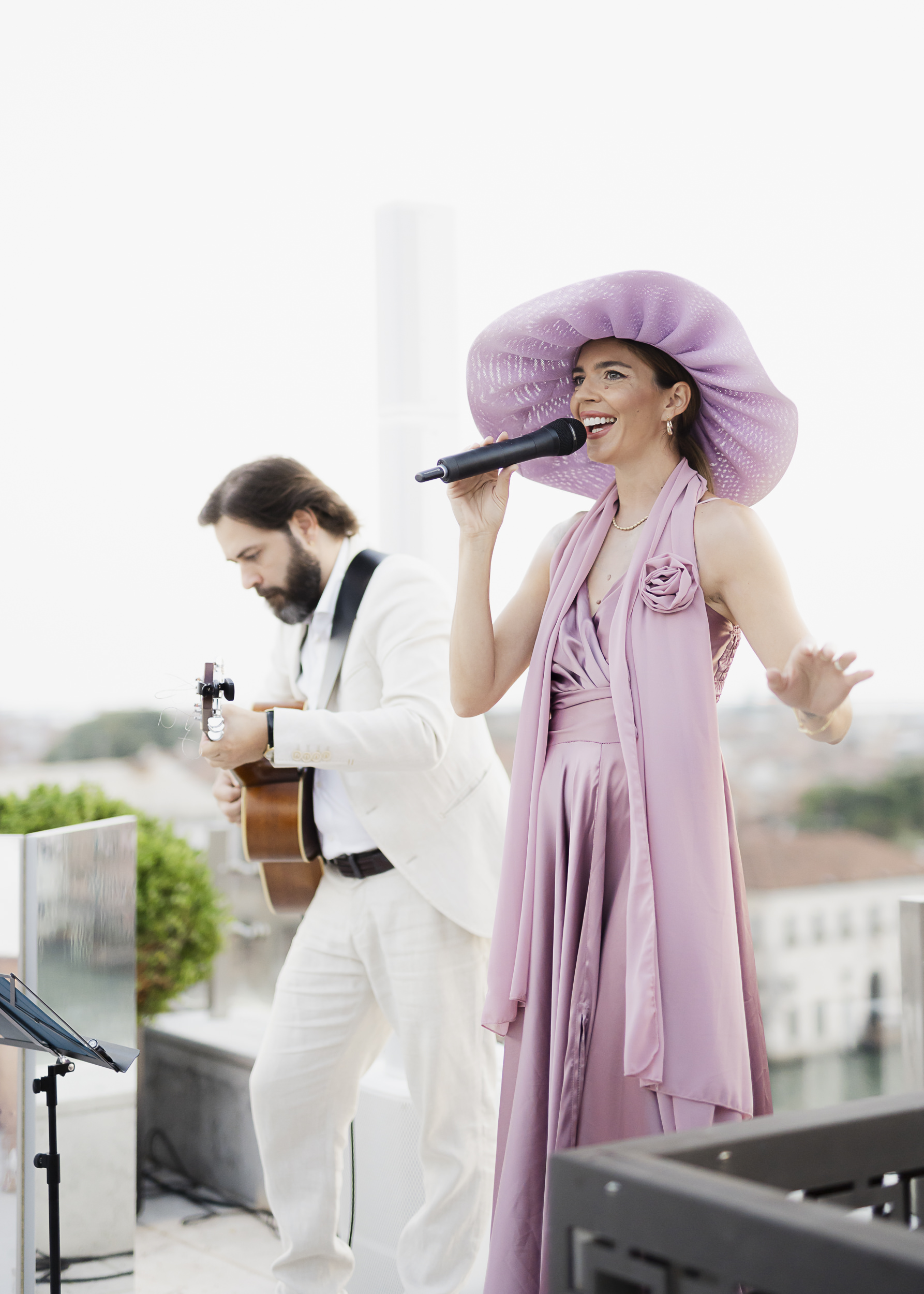 Live music during a rooftop celebration at The Gritti Palace