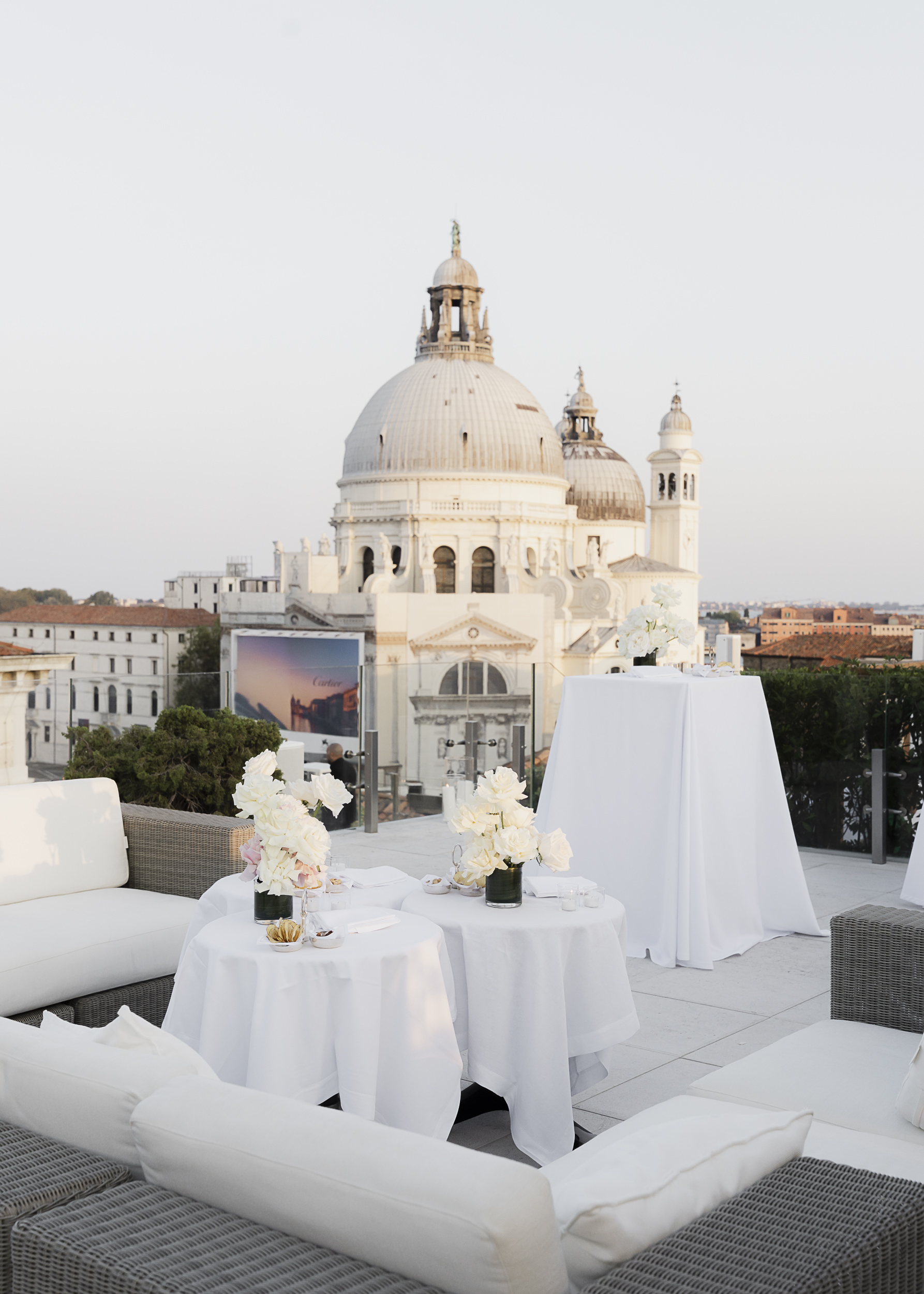 Rooftop setting at The Gritti Palace overlooking the Grand Canal